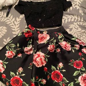 2 piece semi-formal dress
